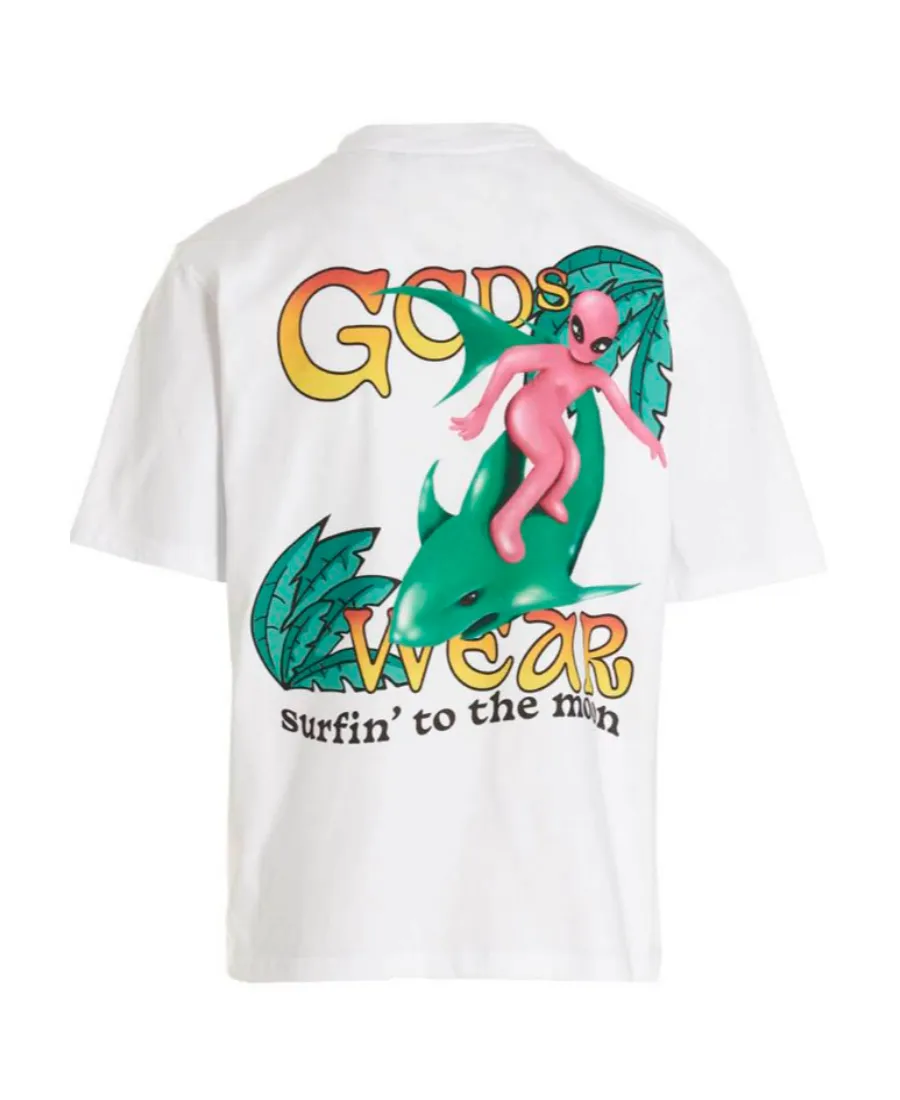 Gcds Surfing Weirdo Printed Crewneck T-Shirt