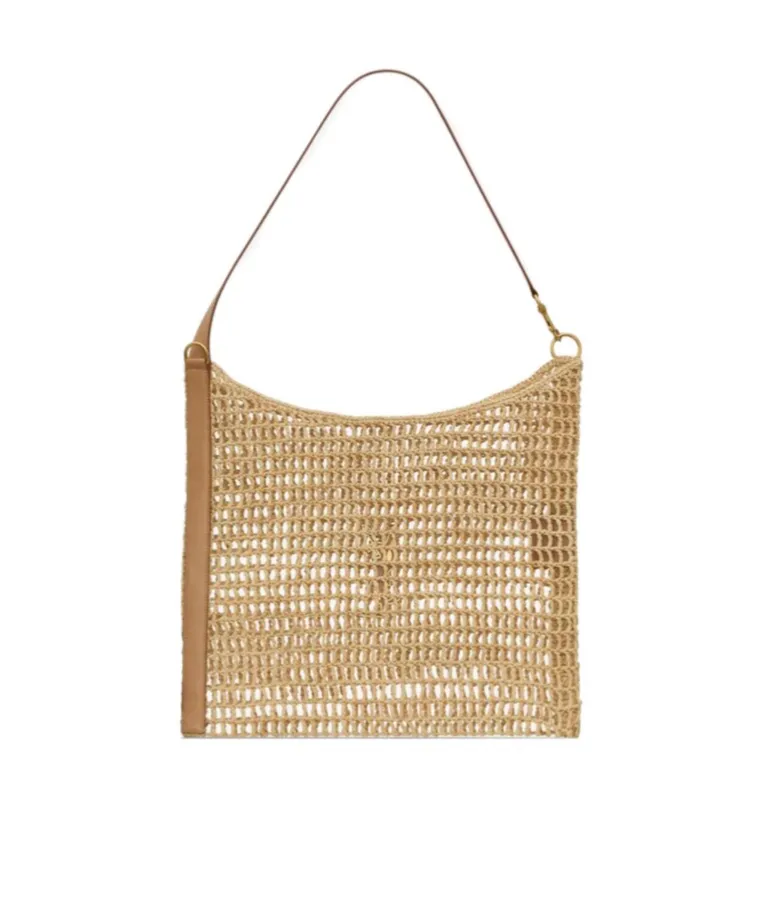 Saint Laurent Oxalis Logo Plaque Shopping Bag