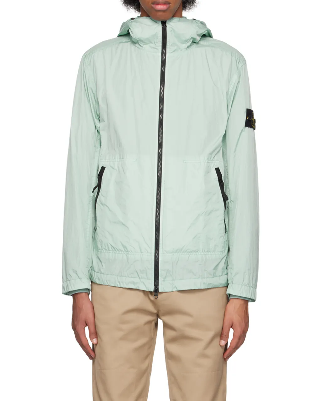 Compass-Patch Hooded Jacket