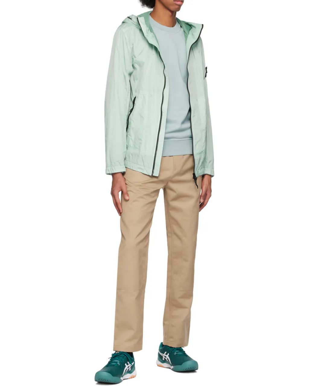 Compass-Patch Hooded Jacket