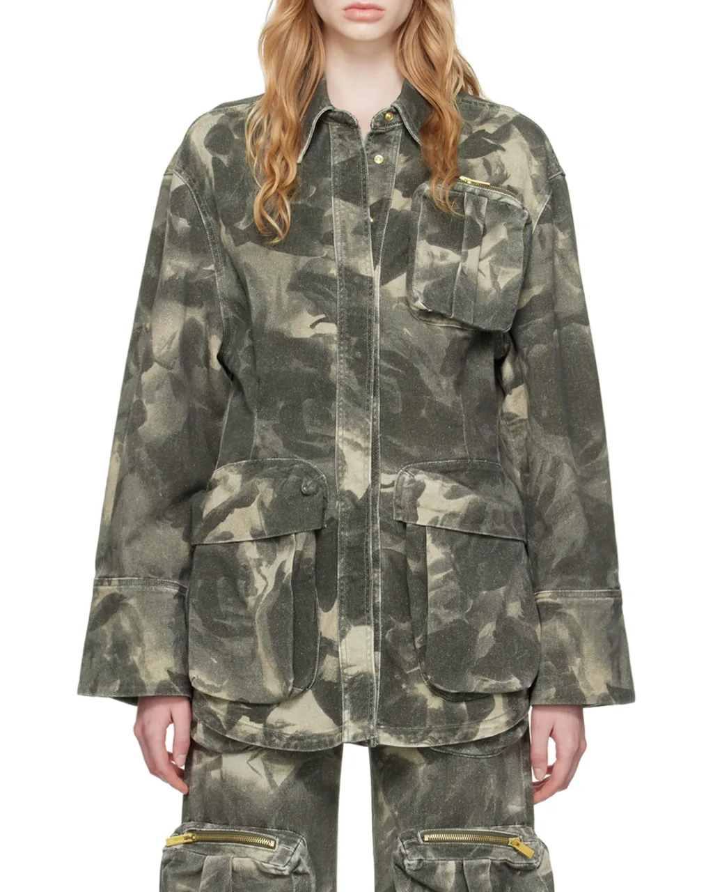 Jean Camouflage-Print Jacket