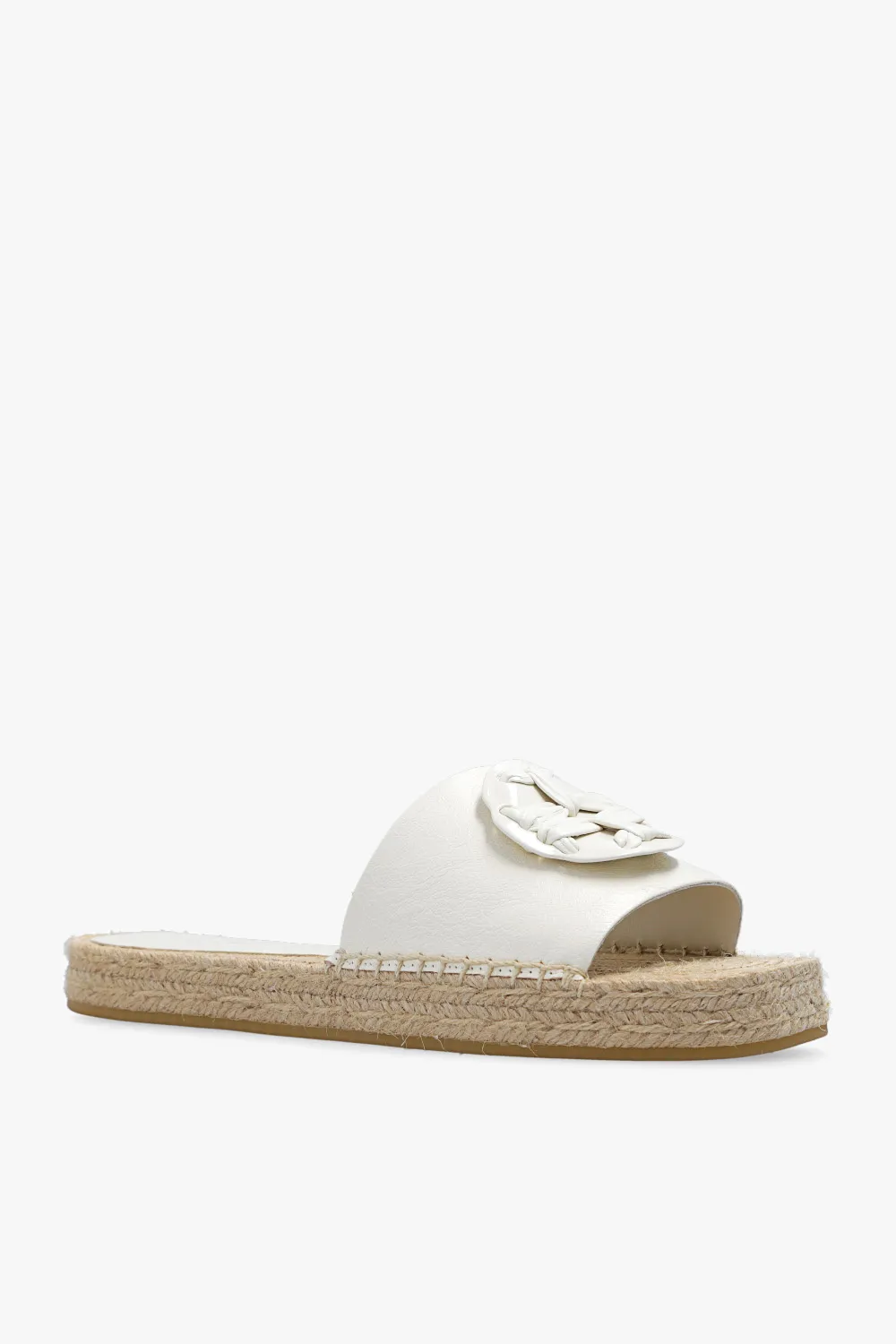 Tory Burch Double T Slip-On Espadrille Slides