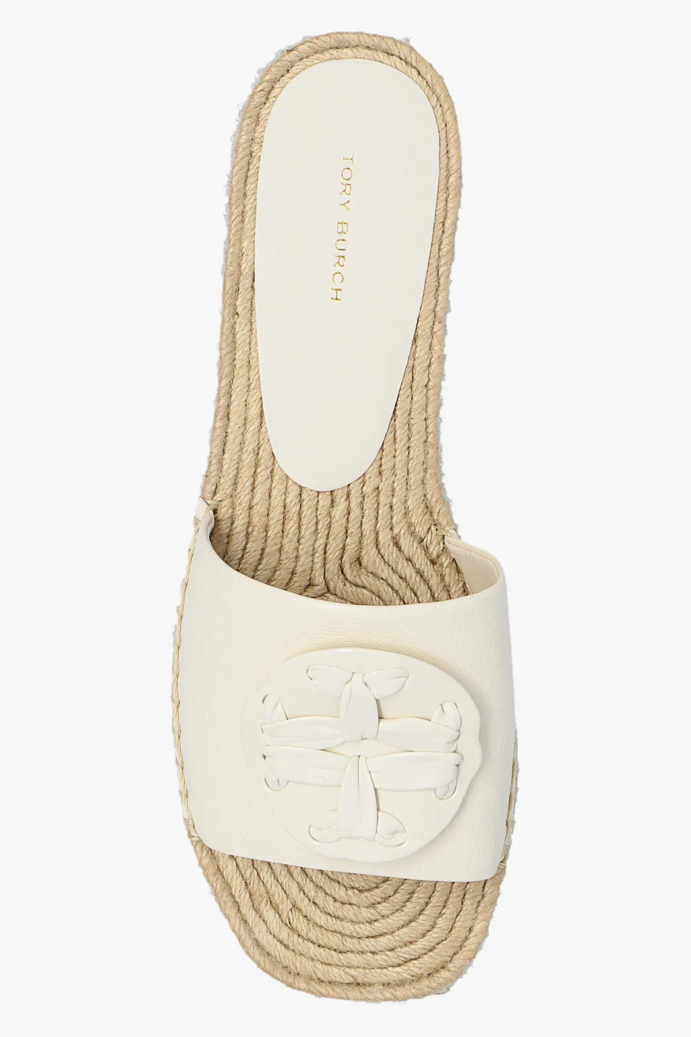 Tory Burch Double T Slip-On Espadrille Slides