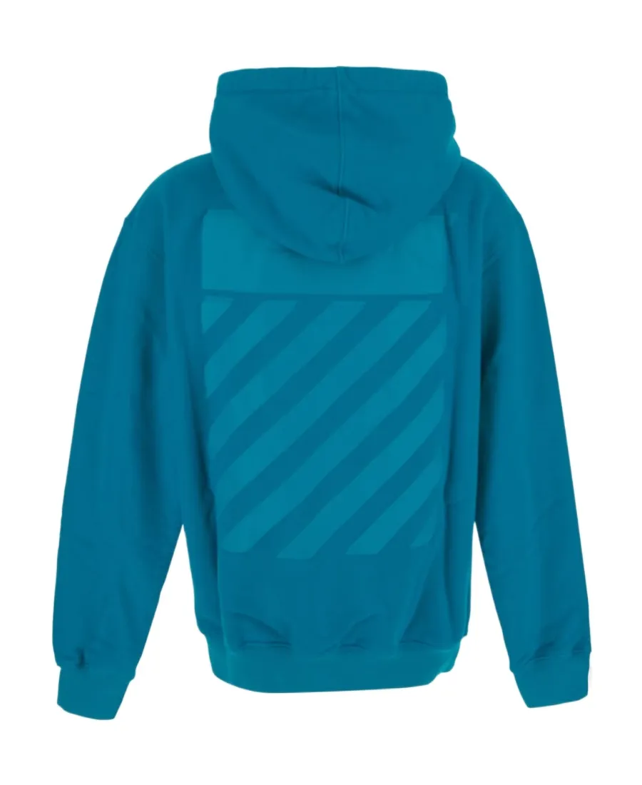 Diagonal-Stripe Drawstring Hoodie