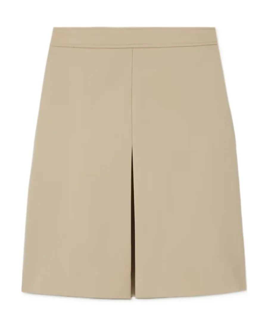 Pleated Wool Skirt