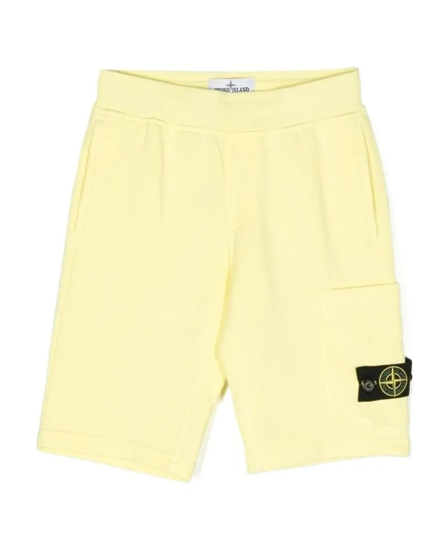 Stone Island Junior Compass-Patch Cargo Track Shorts