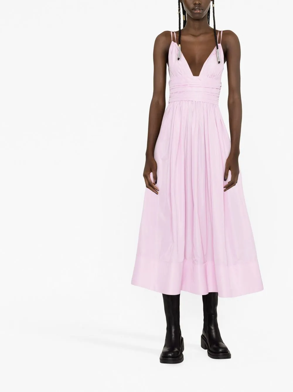 V-Neck Midi Dress