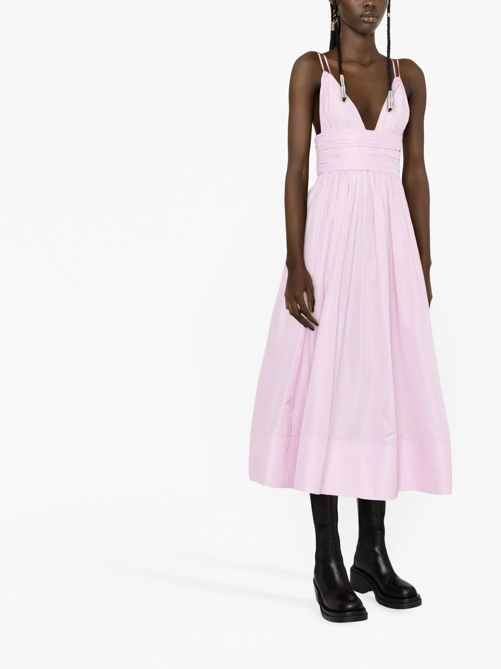 V-Neck Midi Dress