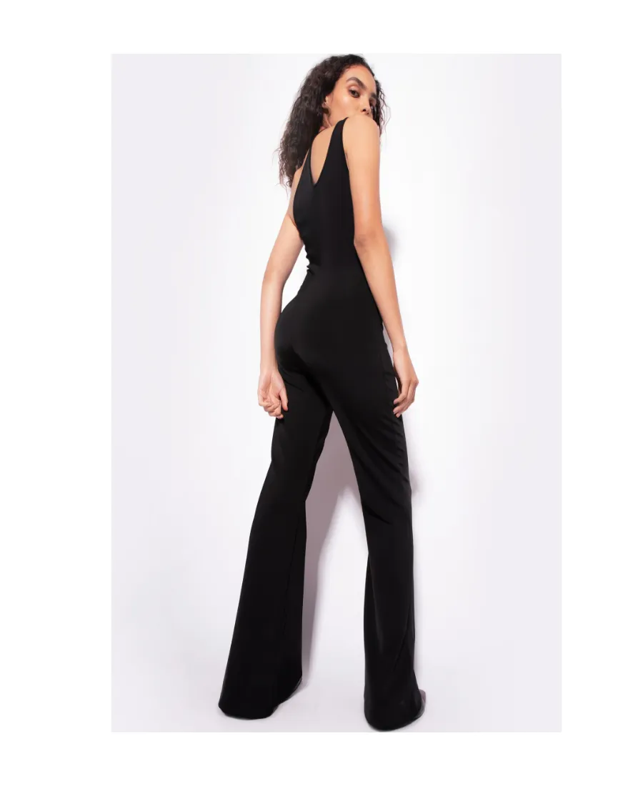 Pinko Cut-Out Sleeveless Flared-Leg Jumpsuit
