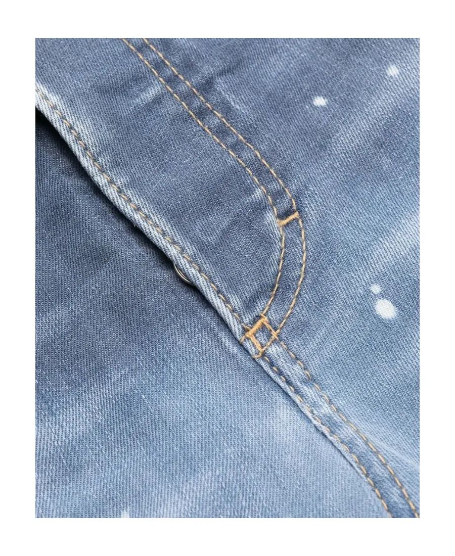 Dsquared2 Logo Patch Distressed Jeans