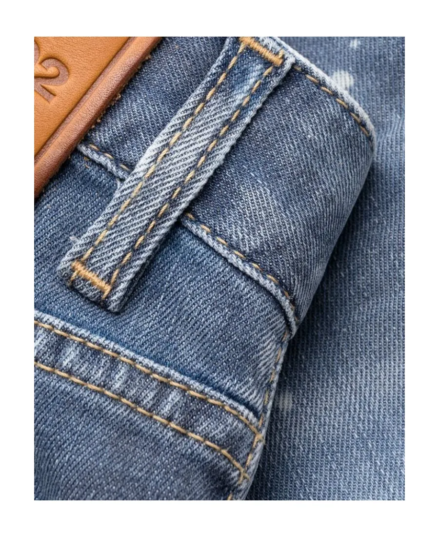 Dsquared2 Logo Patch Distressed Jeans
