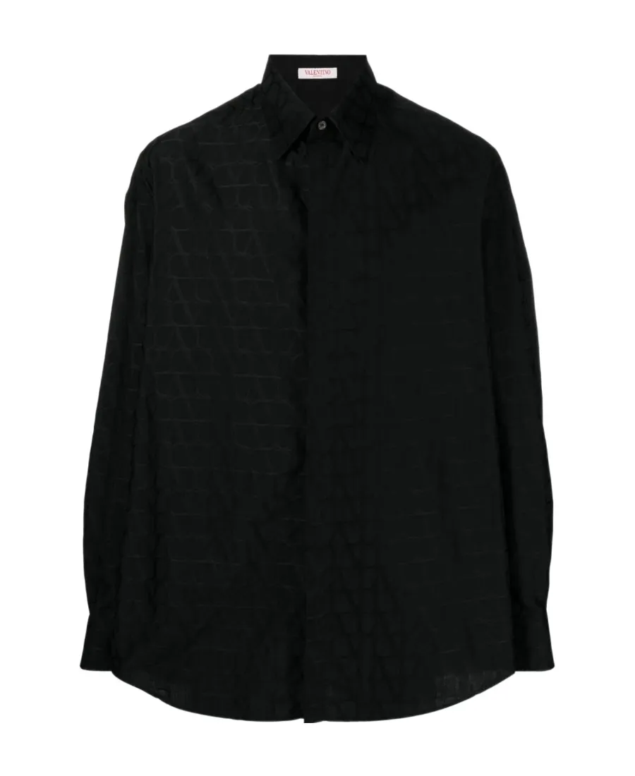 Cotton Poplin Shirt With Toile Iconographe Pattern