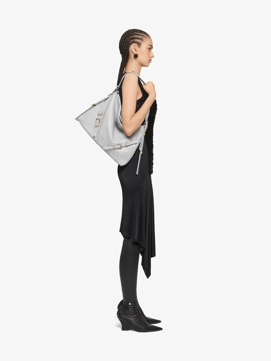 Givenchy Voyou Logo Detailed Medium Shoulder Bag