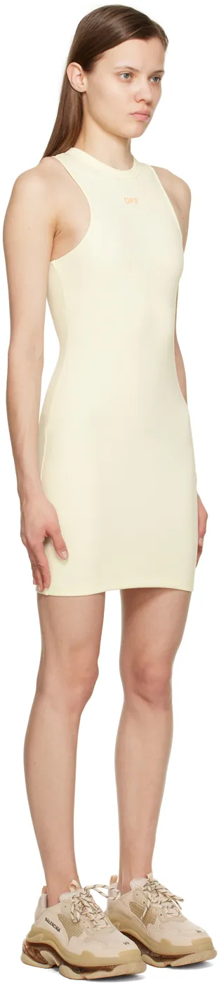 Off-White Sleek Rowing Crewnek Sleeveless Mini Dress