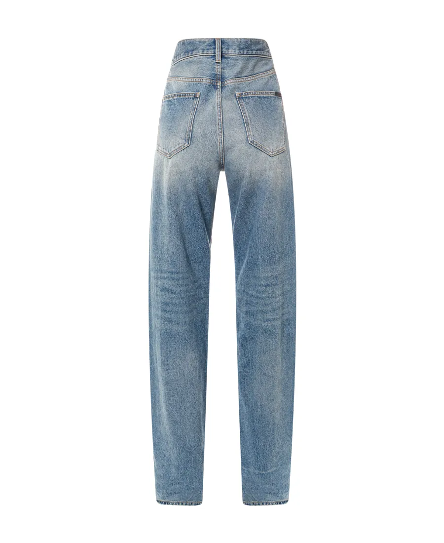 High-Rise Straight-Leg Jeans