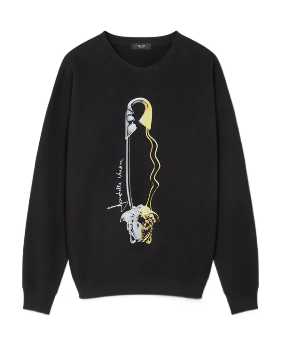 Safety-Pin Print Sweatshirt