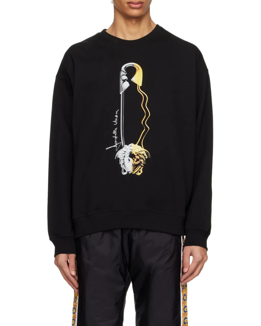 Safety-Pin Print Sweatshirt