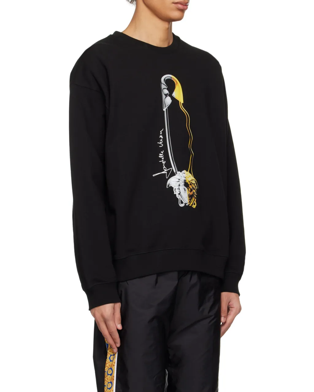 Safety-Pin Print Sweatshirt