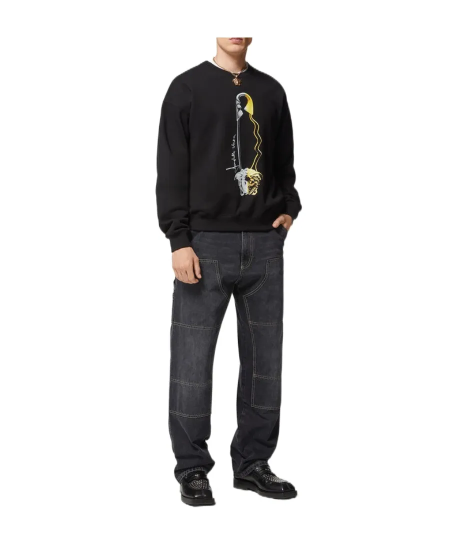 Safety-Pin Print Sweatshirt