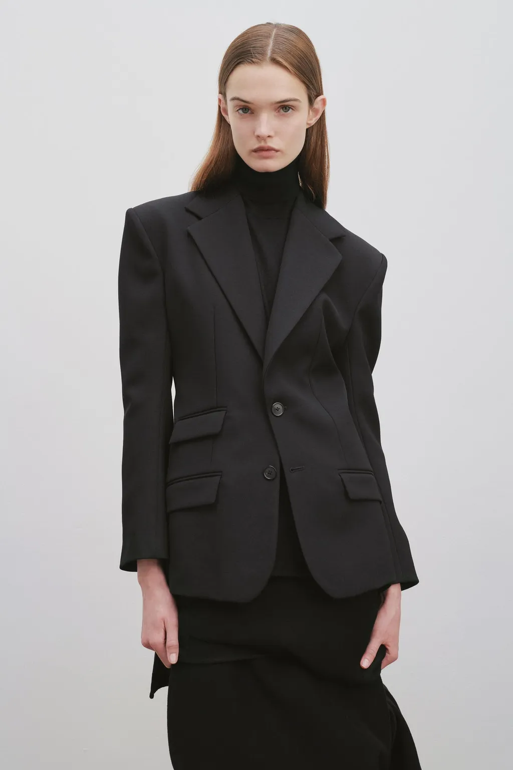 Single-Breasted Wool Suit Jacket
