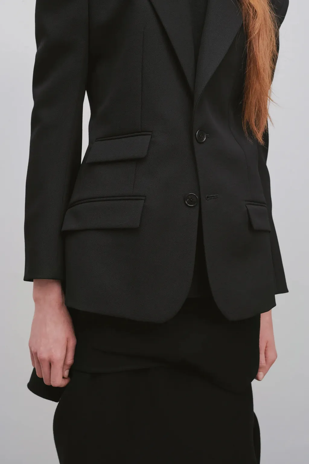 Single-Breasted Wool Suit Jacket