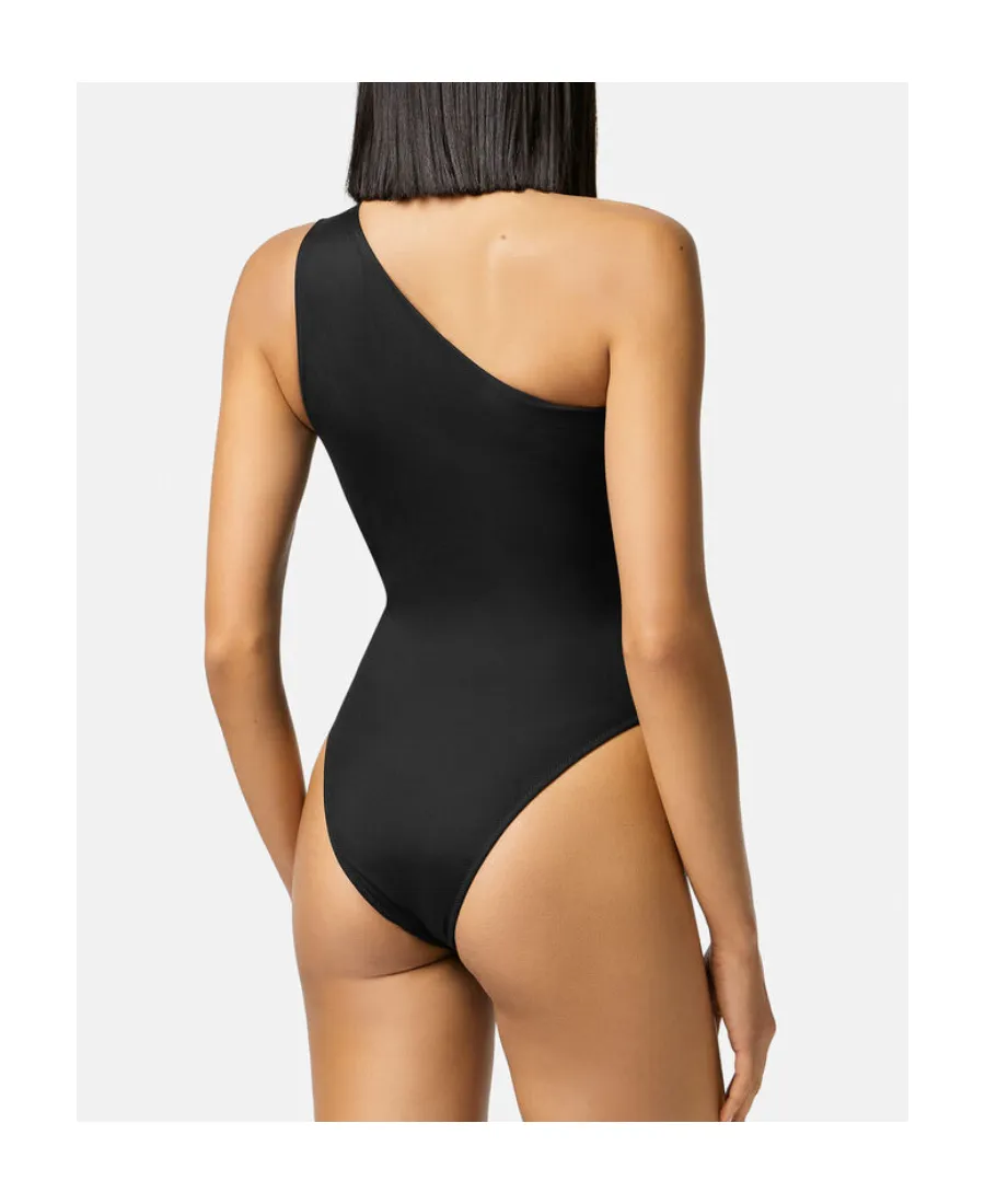 Versace One-Shoulder Cut-Out Swimsuit