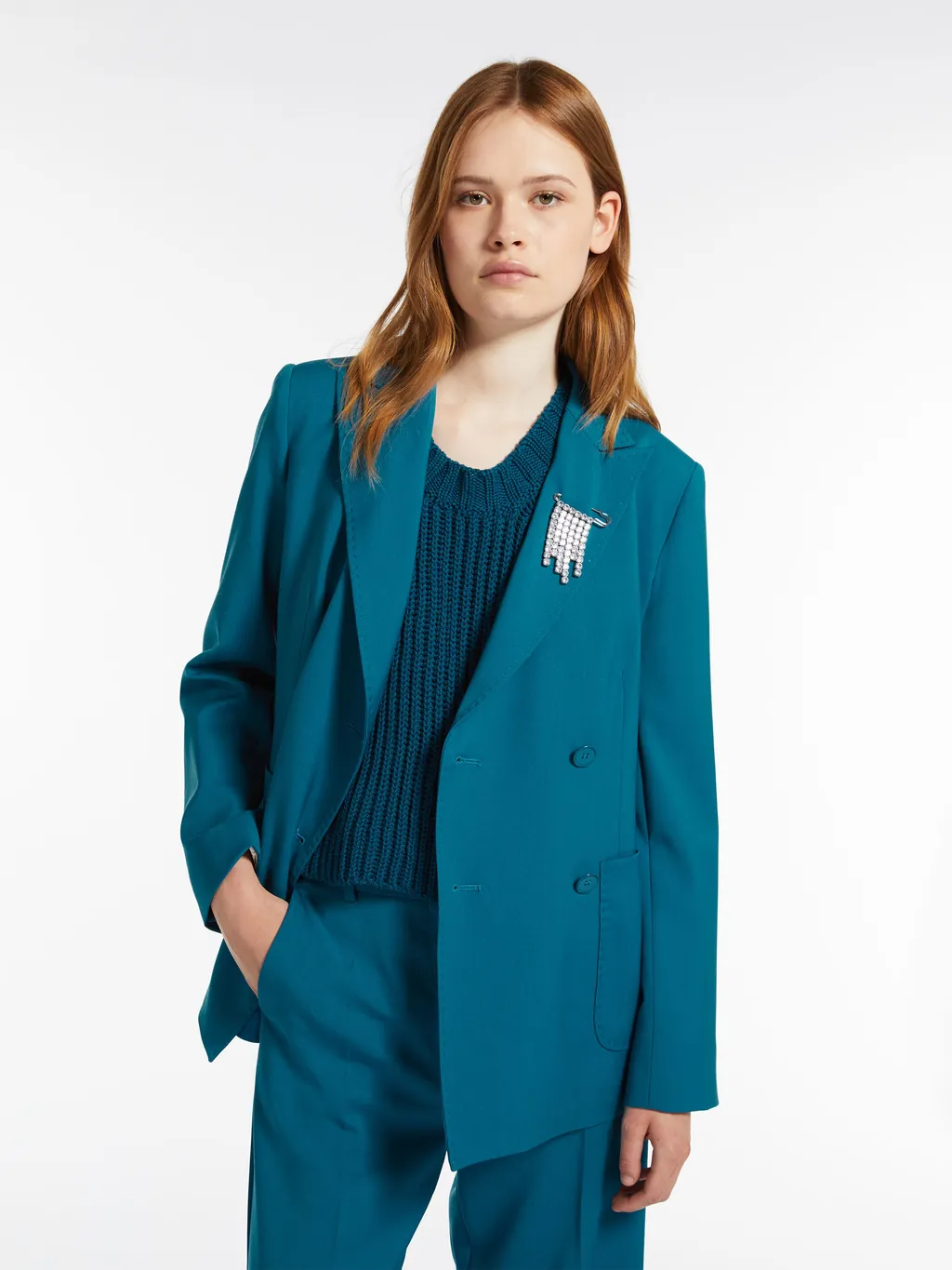 Weekend Max Mara Double-Breasted Long-Sleeved Blazer