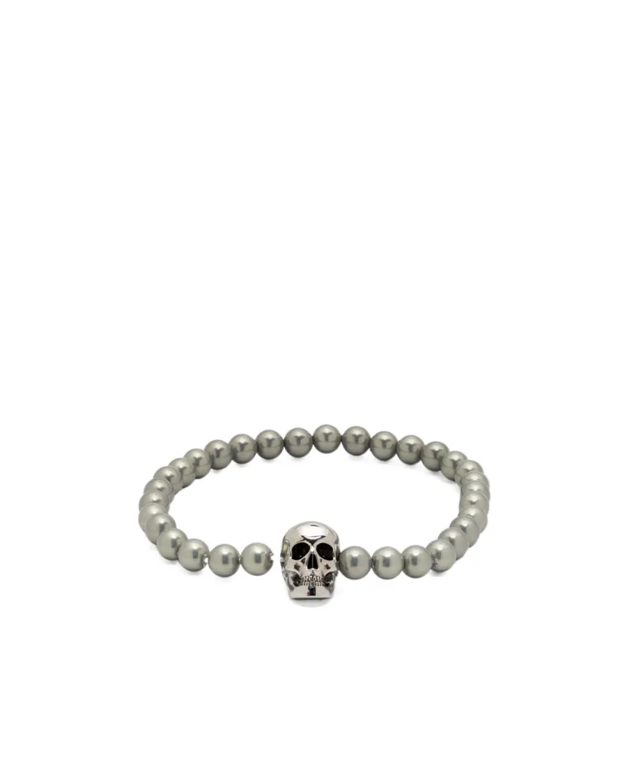 Alexander Mcqueen Skull Charm Stud Embellished Bracelet