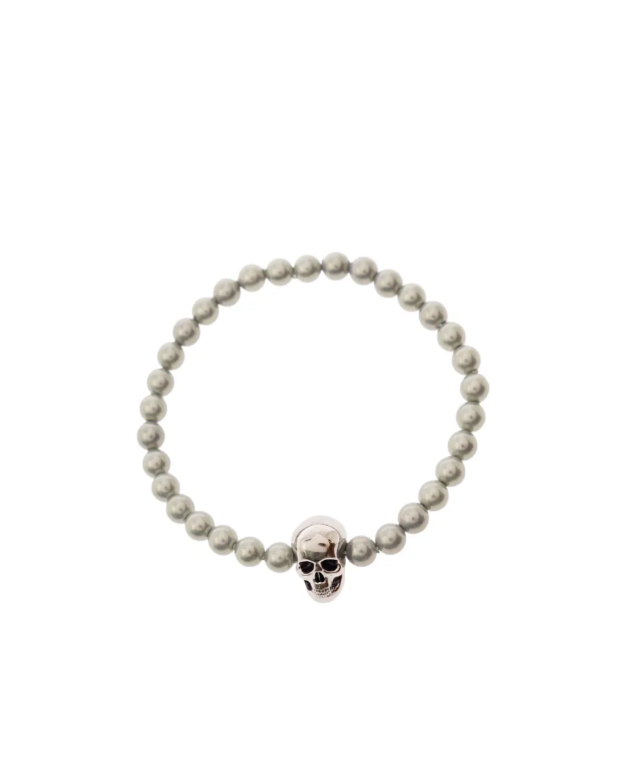 Alexander Mcqueen Skull Charm Stud Embellished Bracelet