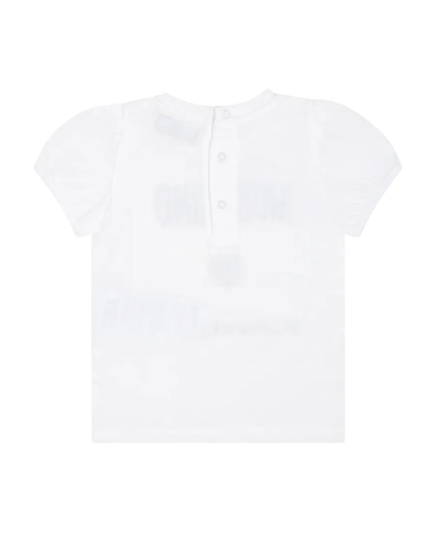 Moschino Kids Logo-Embroidered Crewneck T-Shirt