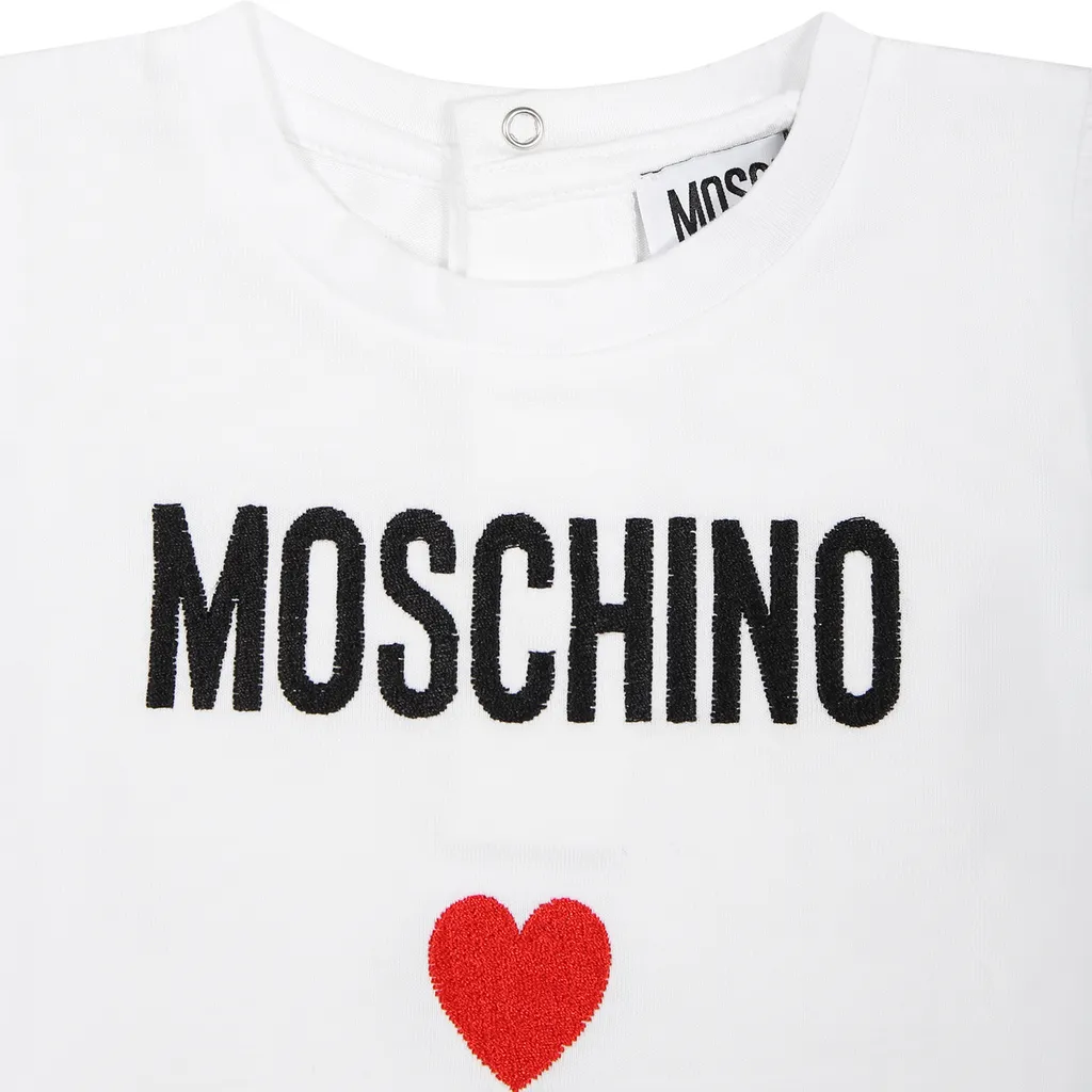 Moschino Kids Logo-Embroidered Crewneck T-Shirt