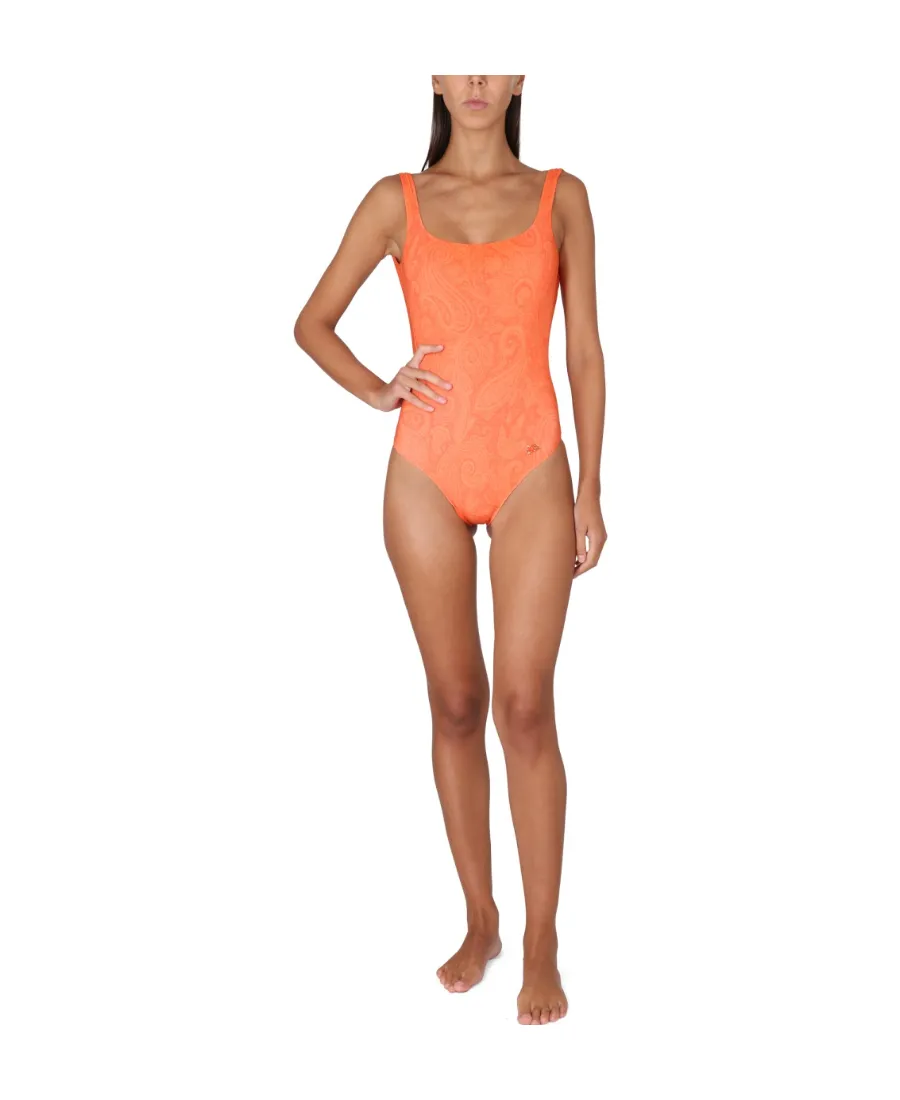 Etro Paisley-Printed Sleeveless One-Piece Swimsuit