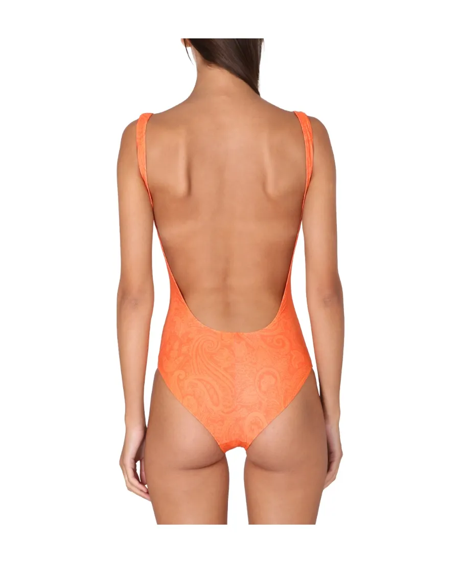 Etro Paisley-Printed Sleeveless One-Piece Swimsuit