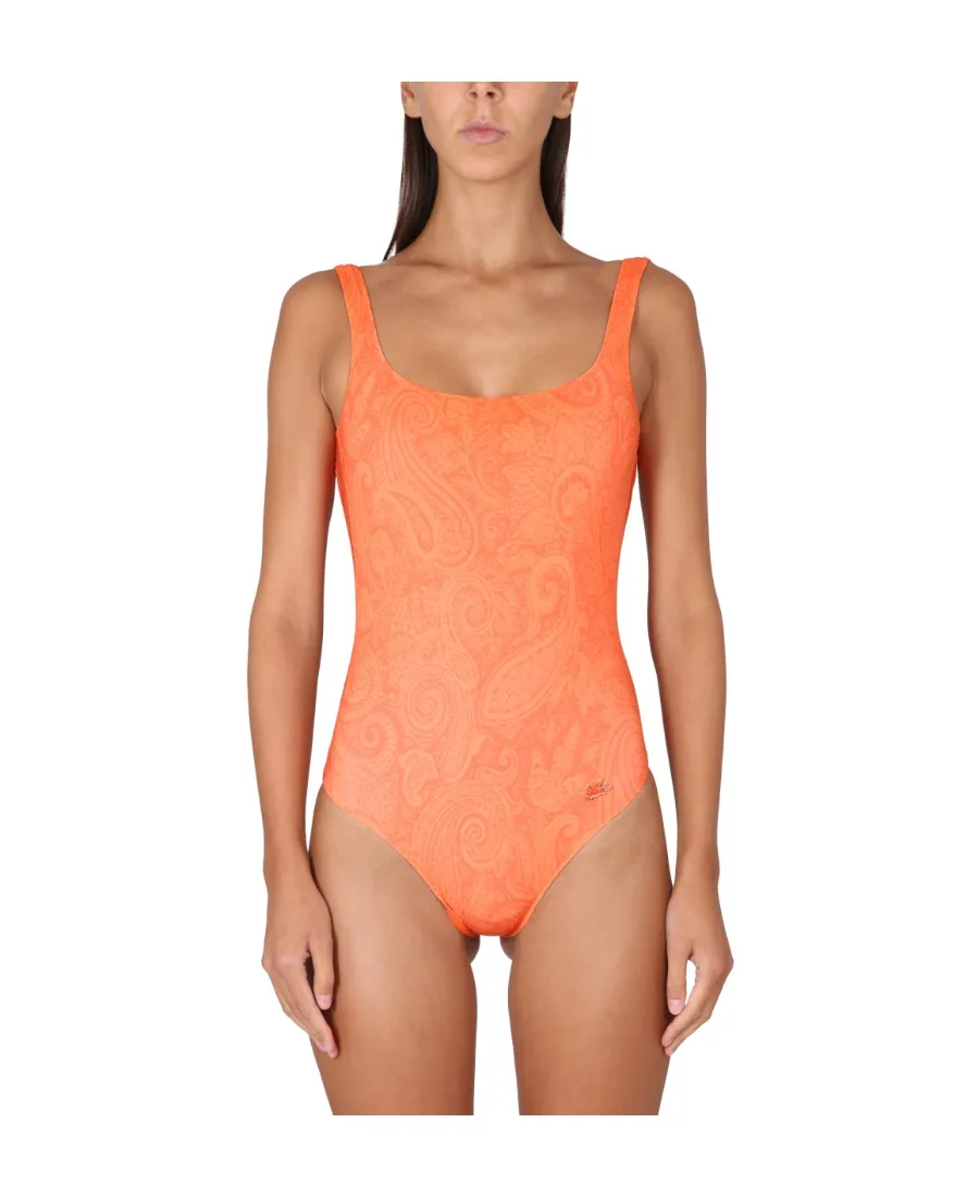 Etro Paisley-Printed Sleeveless One-Piece Swimsuit