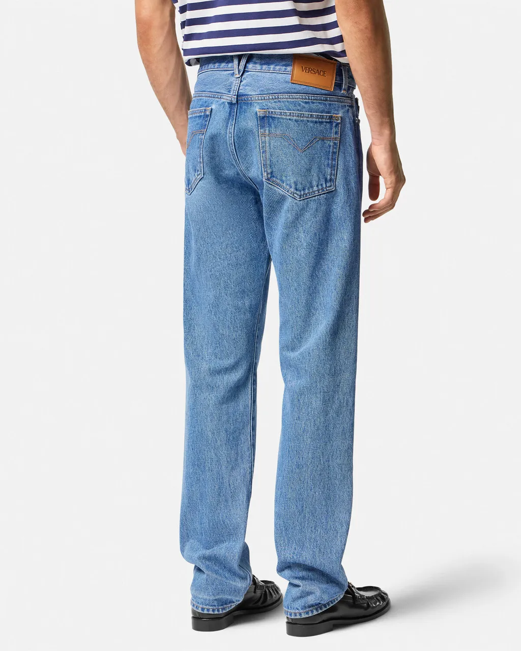Versace Medusa Biggie Mid-Rise Straight-Leg Jeans