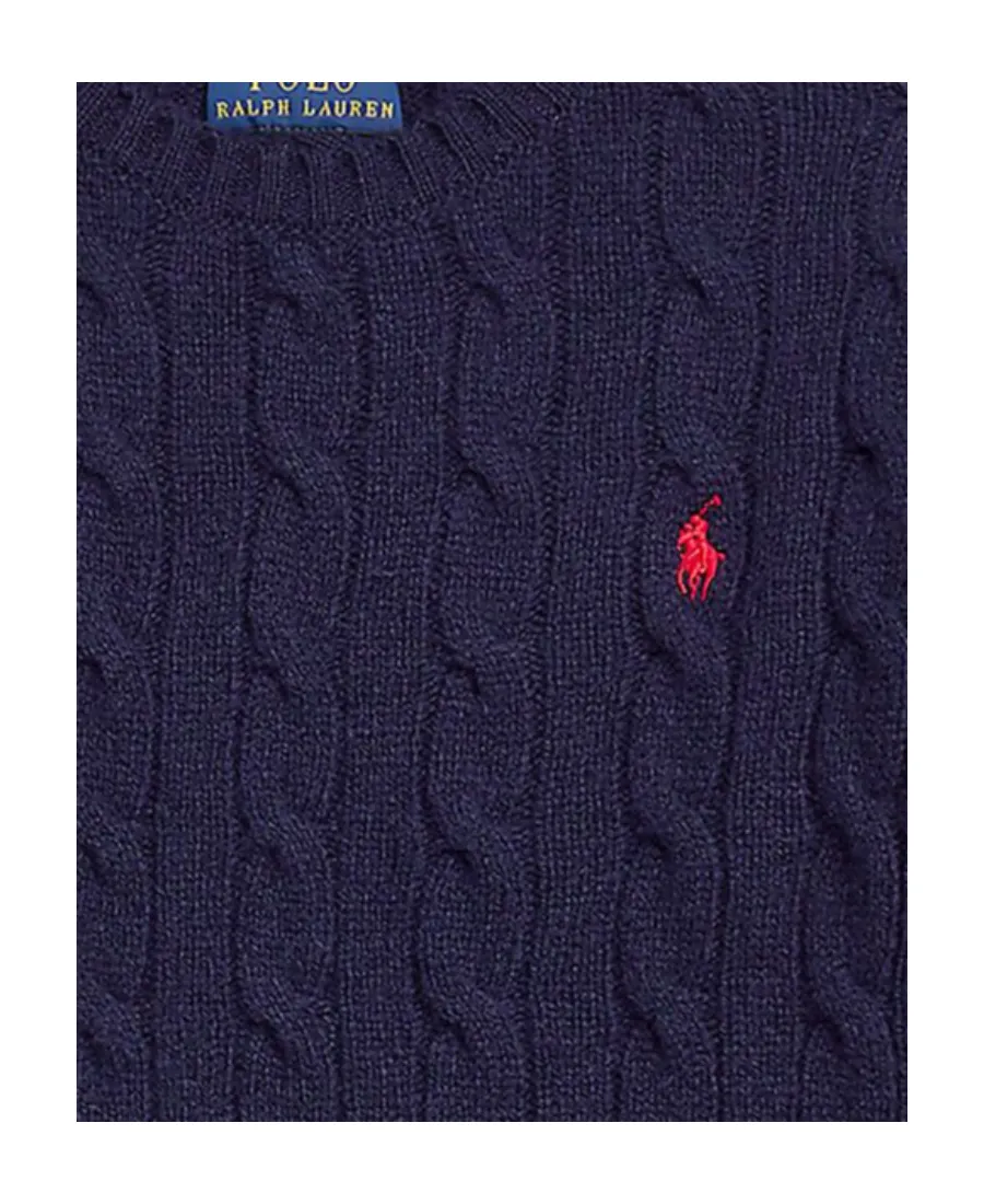 Polo Ralph Lauren Kids Logo Embroidered Cable Knit Jumper