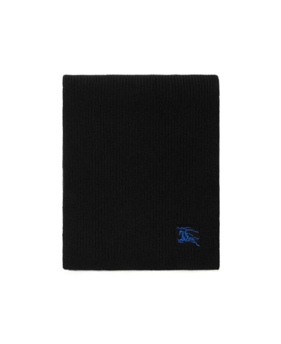 Burberry Ekd Embroidered Ribbed-Knit Scarf