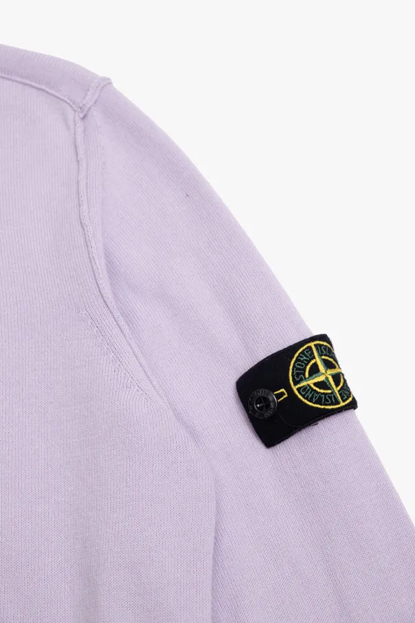 Stone Island Junior Logo-Patch Long-Sleeved Sweatshirt