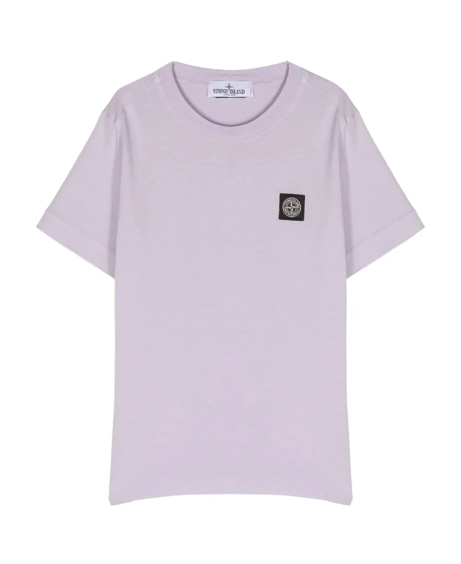 Stone Island Junior Logo Embroidered Crewneck T-Shirt