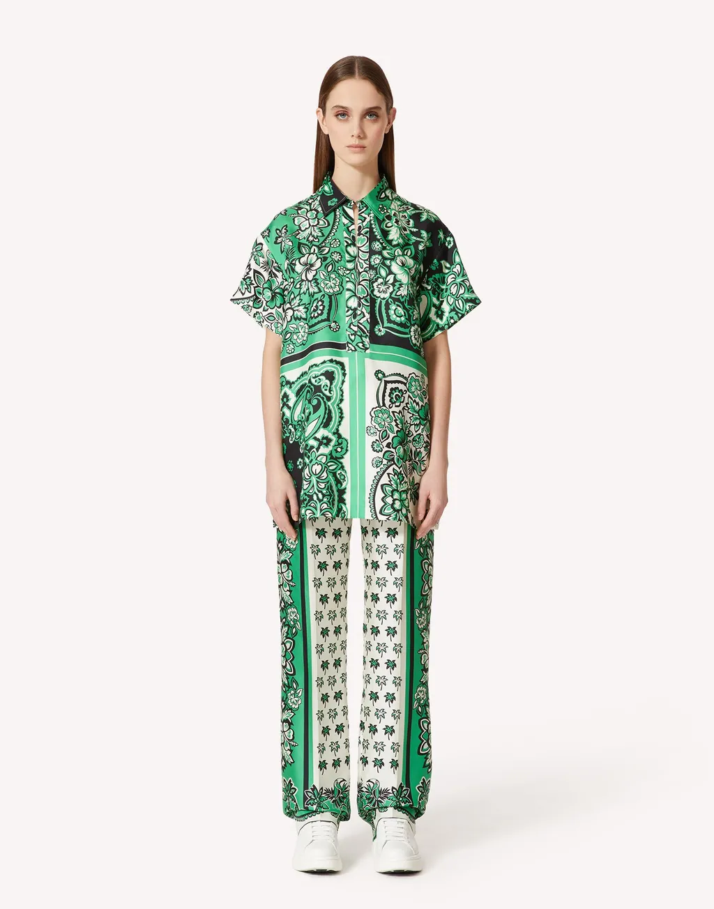 Redvalentino Bandana Printed Short-Sleeved Shirt