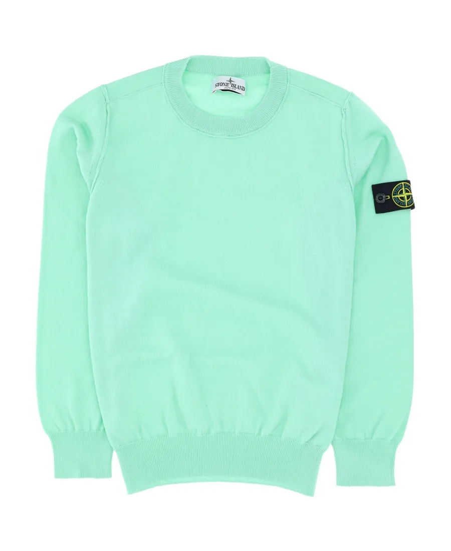 Stone Island Junior Logo-Patch Long-Sleeved Sweatshirt
