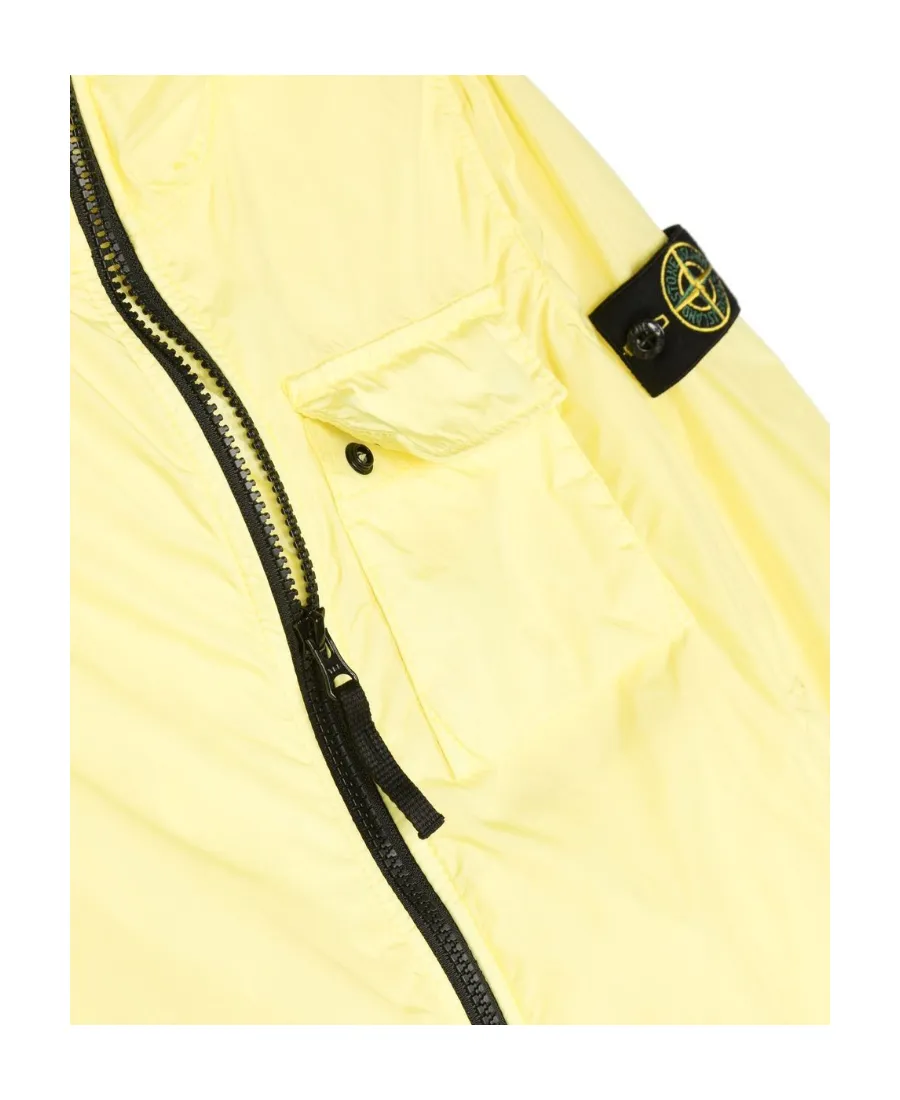 Stone Island Junior Logo Patch Hooded Zipped Jacket