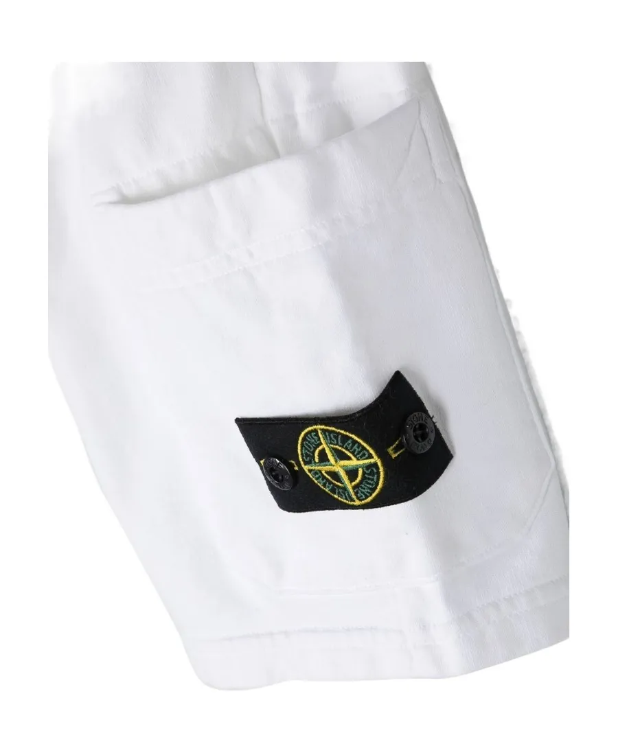 Stone Island Junior Compass-Patch Cargo Track Shorts