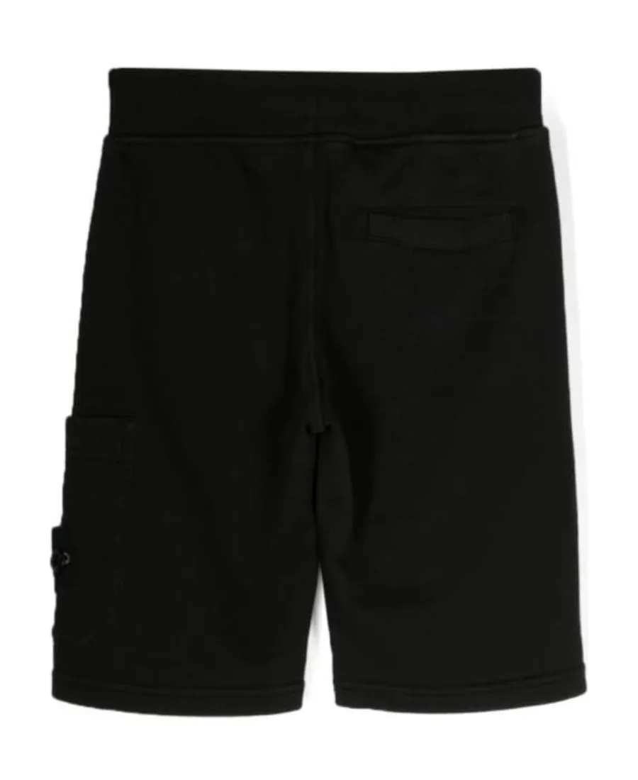 Stone Island Junior Compass-Patch Cargo Track Shorts
