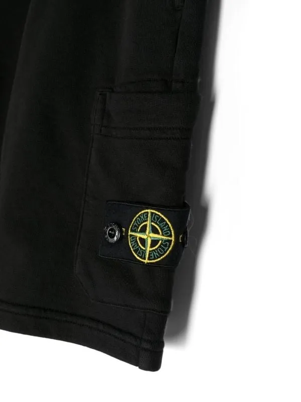 Stone Island Junior Compass-Patch Cargo Track Shorts