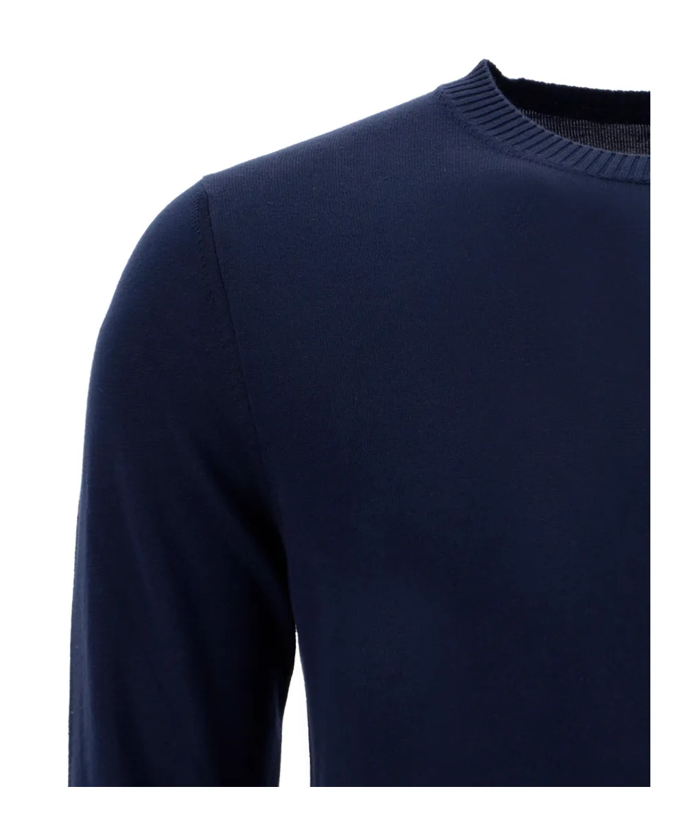 Ribbed-Trim Cotton Sweatshirt