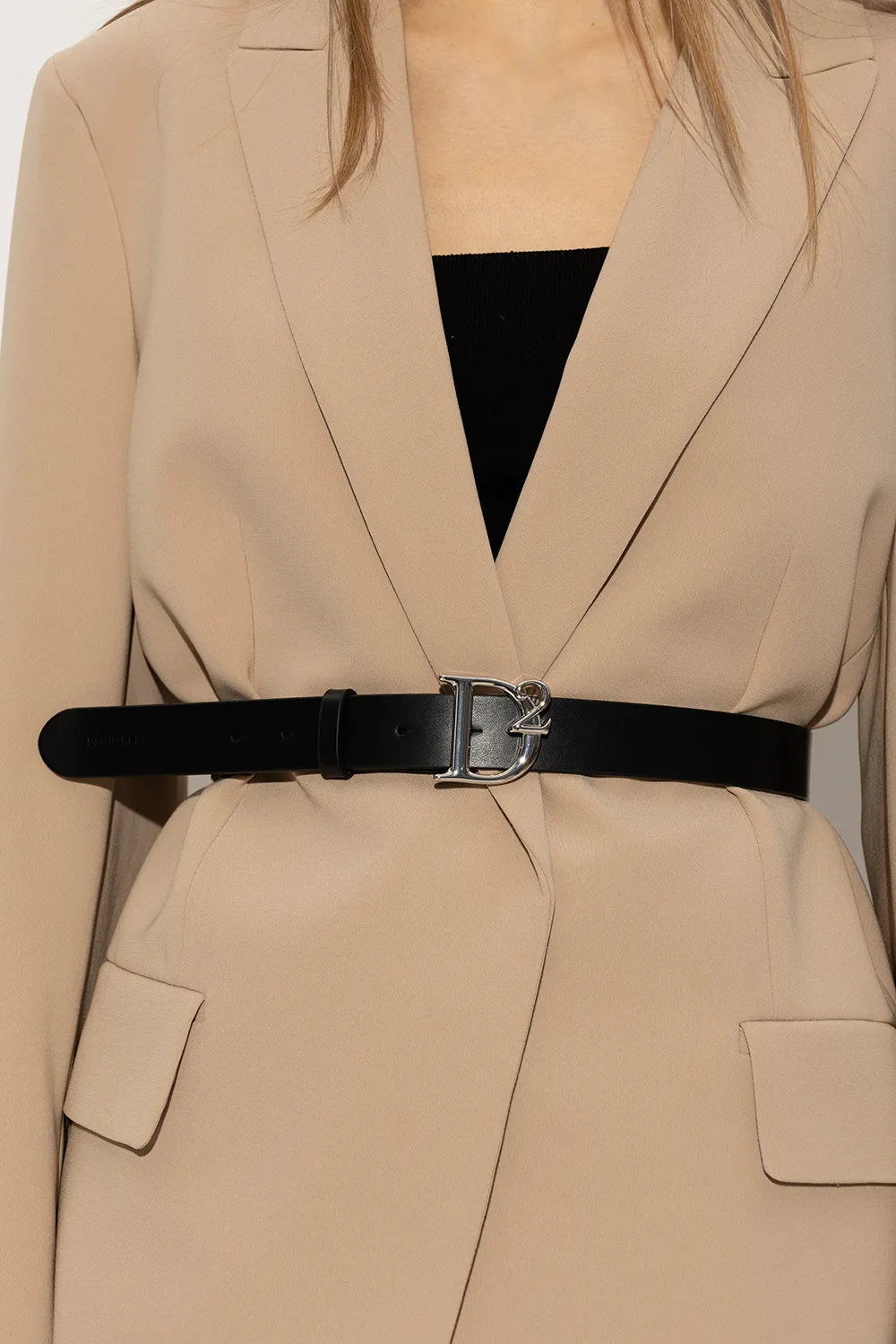 Dsquared2 Logo Plaque Buckled Belt