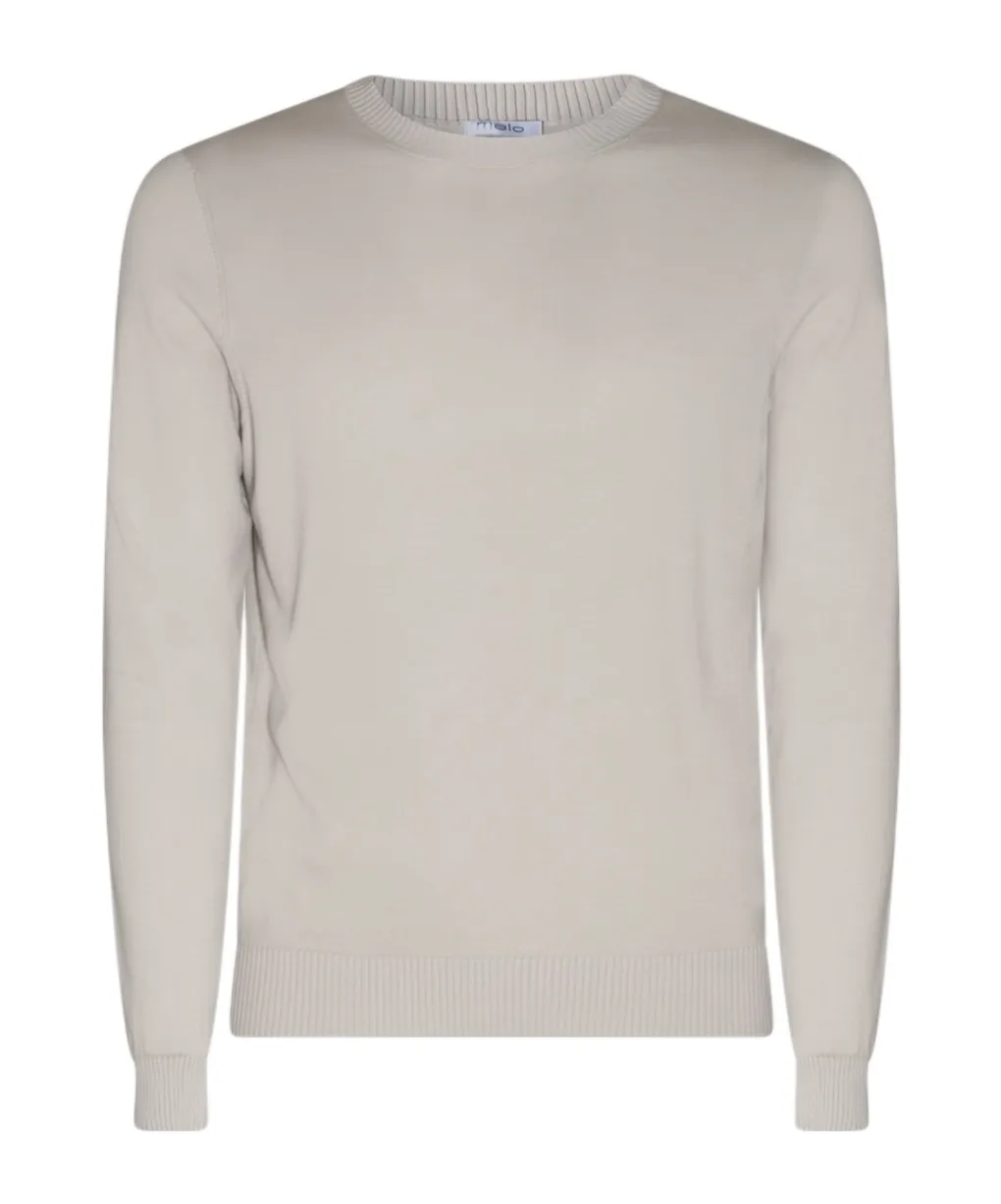 Ribbed-Trim Cotton Jumper