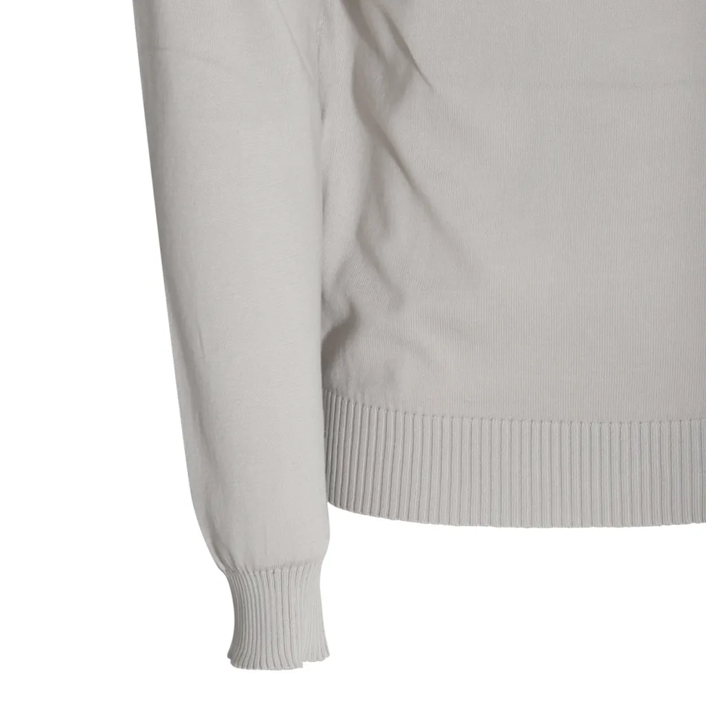 Ribbed-Trim Cotton Jumper