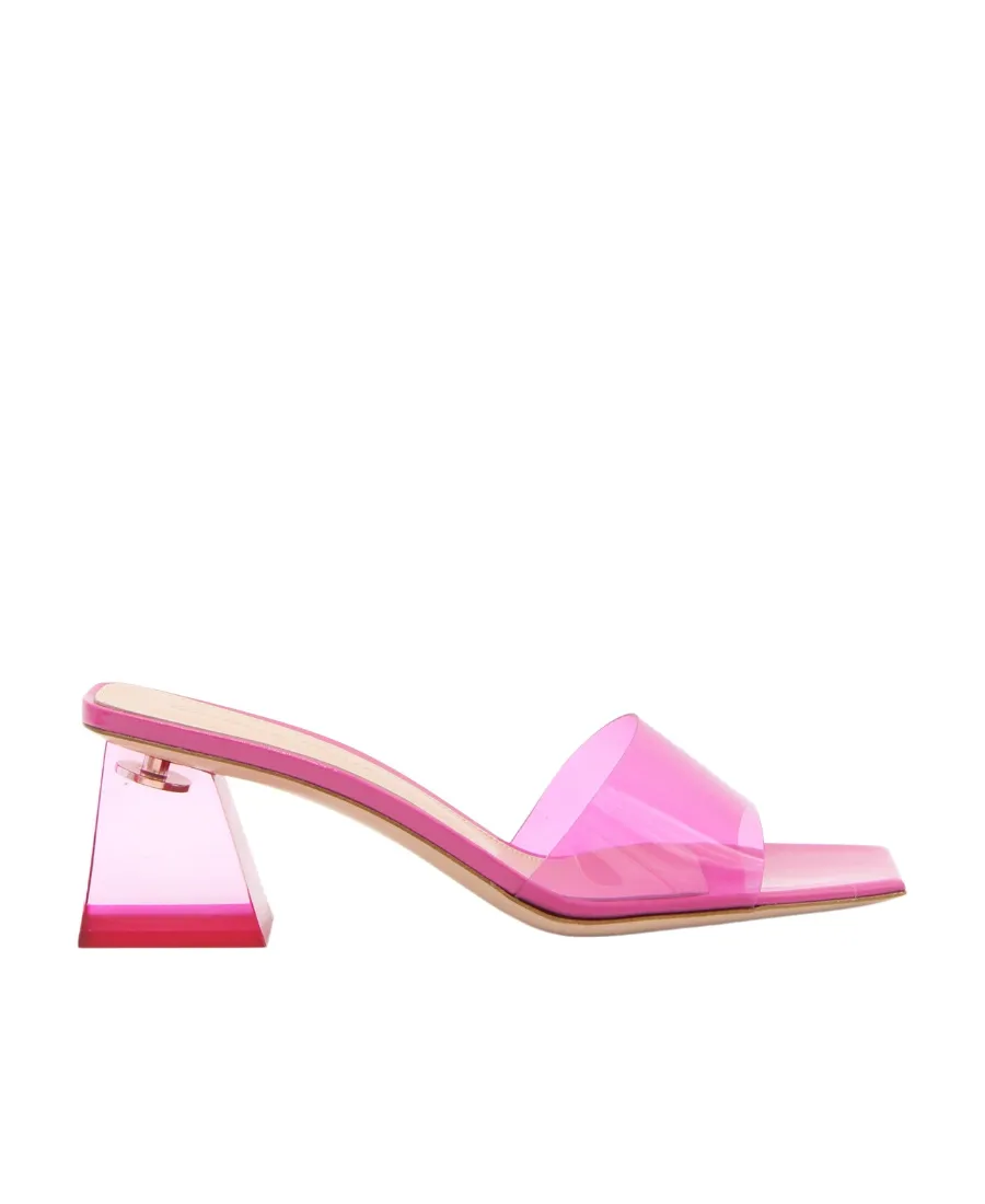 Cosmic 55Mm Square-Toe Transparent Mules